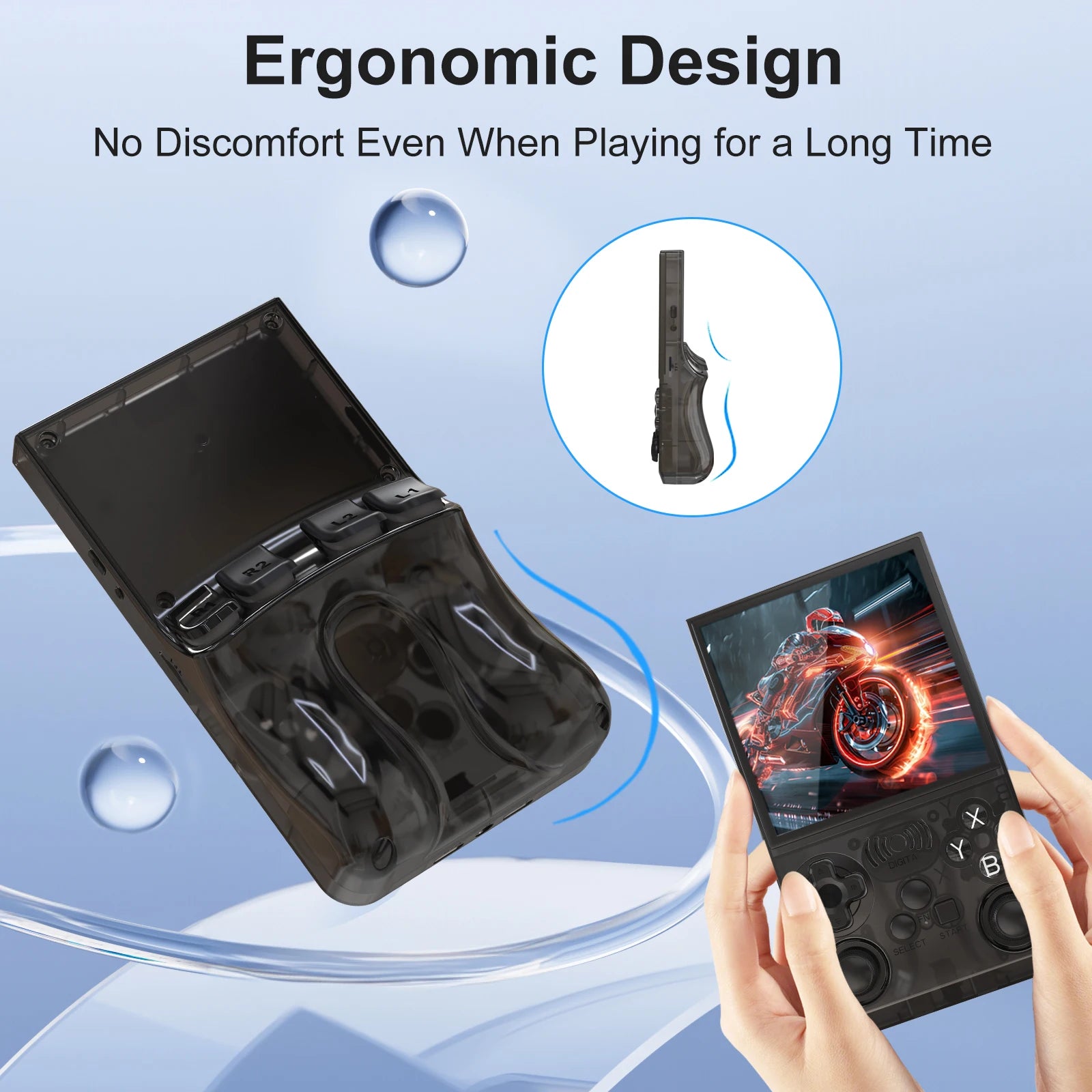 GAMINJA ANS13 Retro Handheld Video Game Console 15000+ Games Built-in Linux 4.0 Inch IPS Screen Portable Pocket Gaming Console